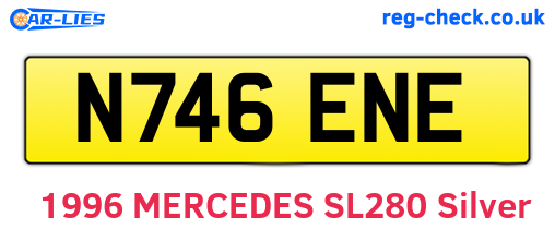 N746ENE are the vehicle registration plates.