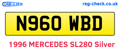N960WBD are the vehicle registration plates.