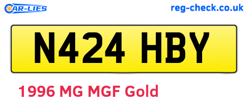 N424HBY are the vehicle registration plates.