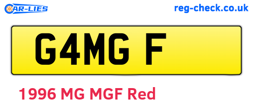 G4MGF are the vehicle registration plates.