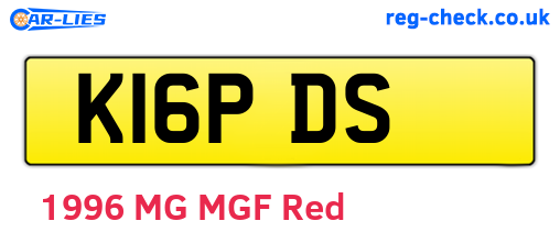 K16PDS are the vehicle registration plates.