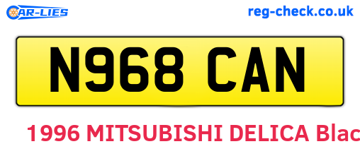 N968CAN are the vehicle registration plates.