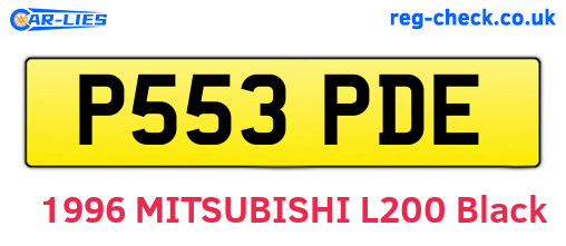 P553PDE are the vehicle registration plates.