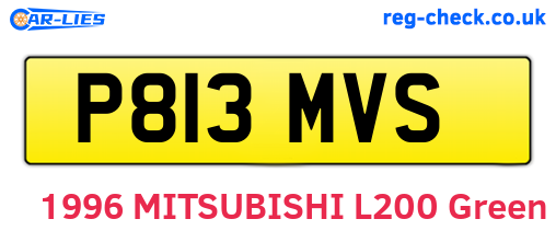 P813MVS are the vehicle registration plates.