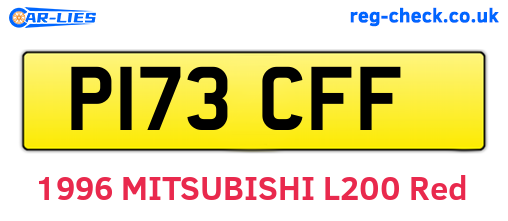 P173CFF are the vehicle registration plates.