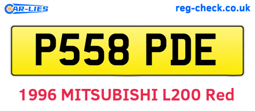 P558PDE are the vehicle registration plates.