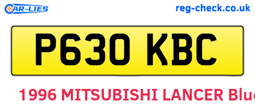 P630KBC are the vehicle registration plates.
