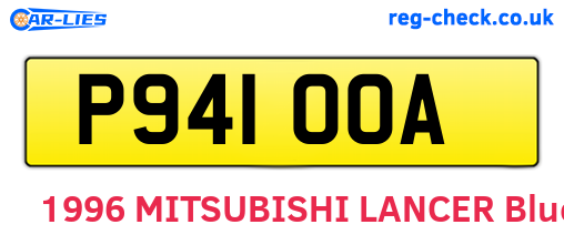 P941OOA are the vehicle registration plates.