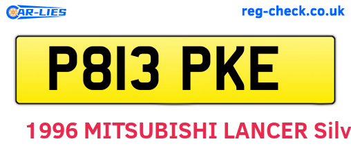 P813PKE are the vehicle registration plates.