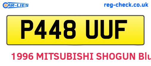 P448UUF are the vehicle registration plates.