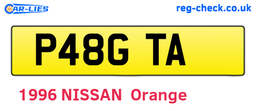 P48GTA are the vehicle registration plates.