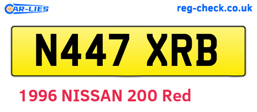 N447XRB are the vehicle registration plates.