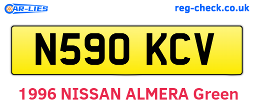 N590KCV are the vehicle registration plates.