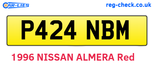 P424NBM are the vehicle registration plates.