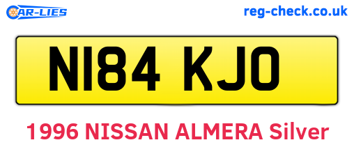 N184KJO are the vehicle registration plates.