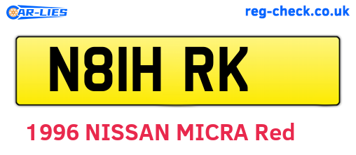N81HRK are the vehicle registration plates.