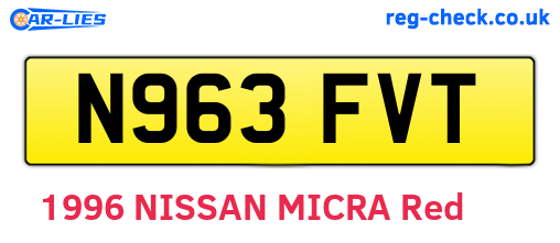 N963FVT are the vehicle registration plates.