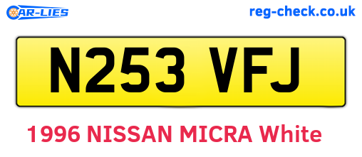 N253VFJ are the vehicle registration plates.