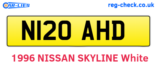 N120AHD are the vehicle registration plates.