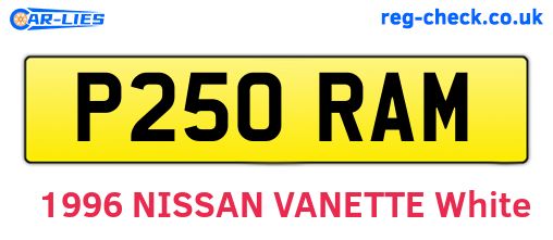 P250RAM are the vehicle registration plates.