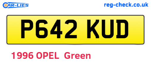 P642KUD are the vehicle registration plates.