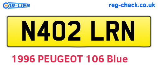 N402LRN are the vehicle registration plates.