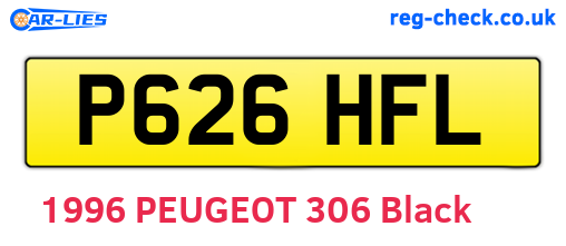 P626HFL are the vehicle registration plates.