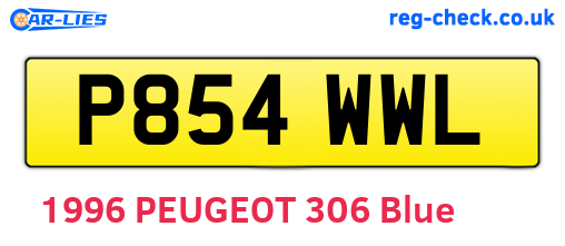 P854WWL are the vehicle registration plates.
