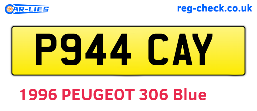 P944CAY are the vehicle registration plates.