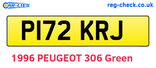 P172KRJ are the vehicle registration plates.