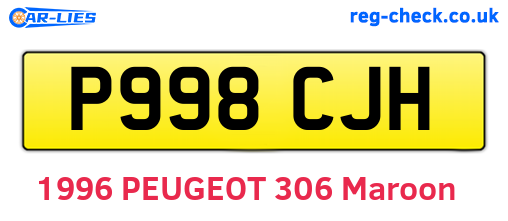 P998CJH are the vehicle registration plates.