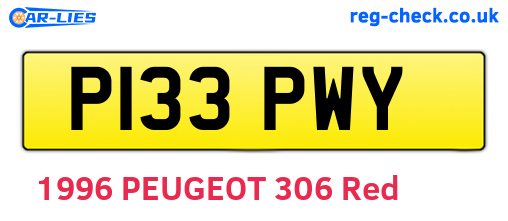 P133PWY are the vehicle registration plates.