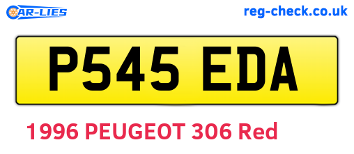 P545EDA are the vehicle registration plates.