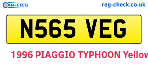 N565VEG are the vehicle registration plates.