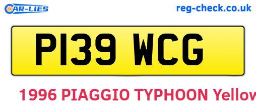P139WCG are the vehicle registration plates.
