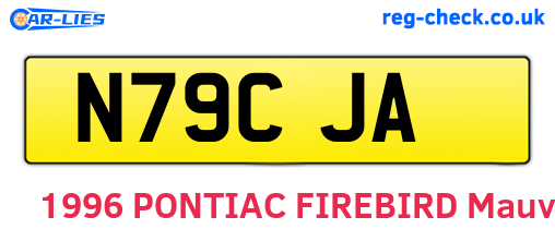 N79CJA are the vehicle registration plates.