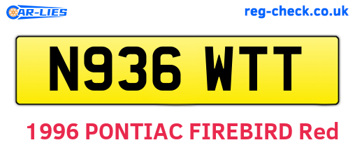 N936WTT are the vehicle registration plates.