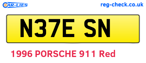 N37ESN are the vehicle registration plates.
