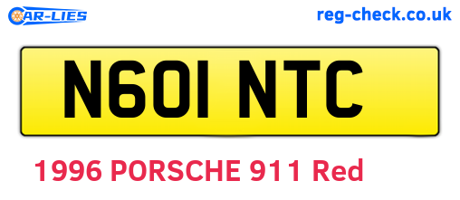 N601NTC are the vehicle registration plates.