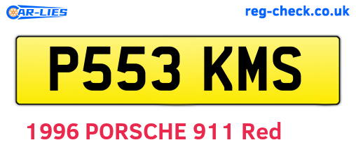 P553KMS are the vehicle registration plates.