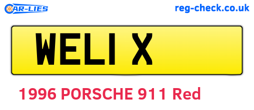 WEL1X are the vehicle registration plates.