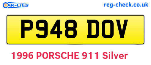 P948DOV are the vehicle registration plates.