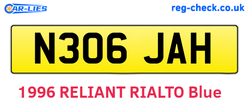 N306JAH are the vehicle registration plates.