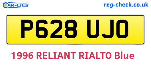 P628UJO are the vehicle registration plates.