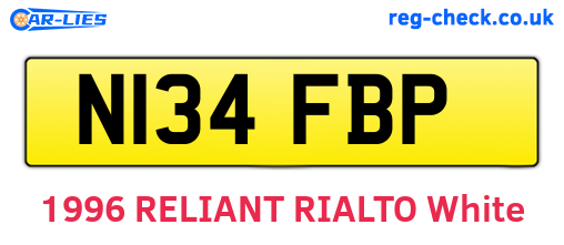N134FBP are the vehicle registration plates.