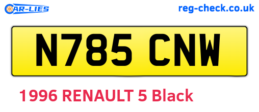 N785CNW are the vehicle registration plates.