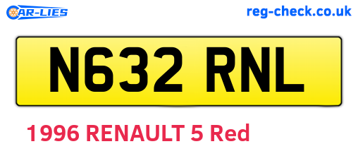 N632RNL are the vehicle registration plates.