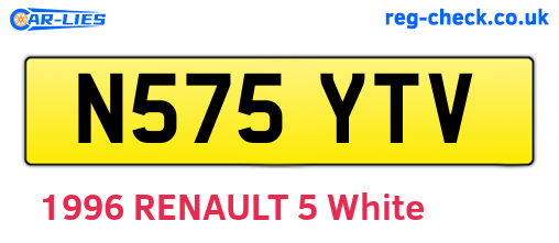 N575YTV are the vehicle registration plates.