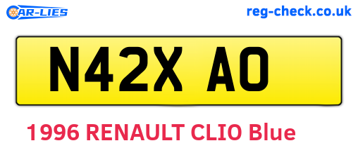 N42XAO are the vehicle registration plates.