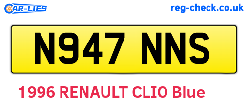 N947NNS are the vehicle registration plates.